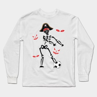 'Flossing Pirate Soccer Ball' Awesome Pirate Gift Long Sleeve T-Shirt